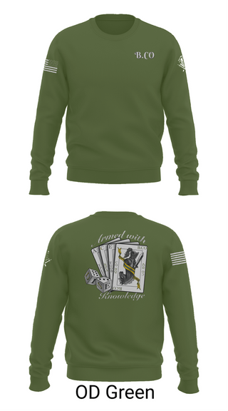 Crew Neck Sweatshirt, Bravo Company 532ND Military Battalion, , Teamtime, Team time, sublimation, custom sports apparel, team uniforms, spirit wear, spiritwear, sports uniforms, custom shirts, team store, custom team store, fundraiser sports, apparel fundraiser