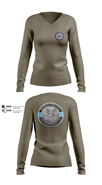 Alabama ICAC 57342857 Women's Long Sleeve V-neck Shirt -10