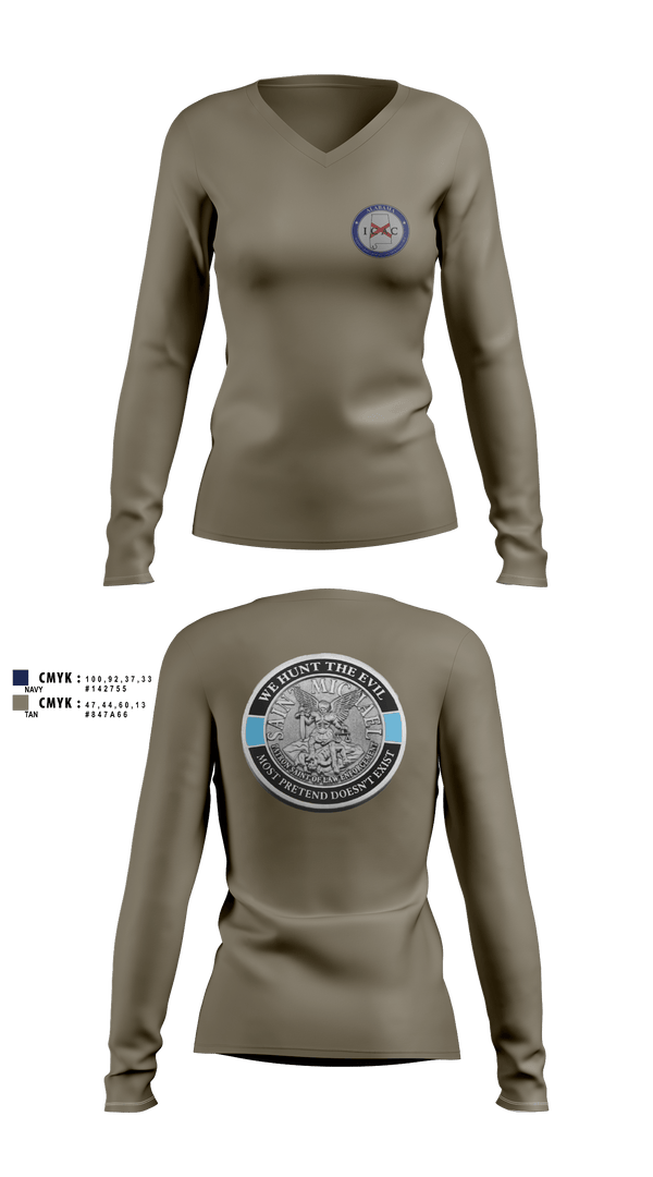 Alabama ICAC 57342857 Women's Long Sleeve V-neck Shirt -10