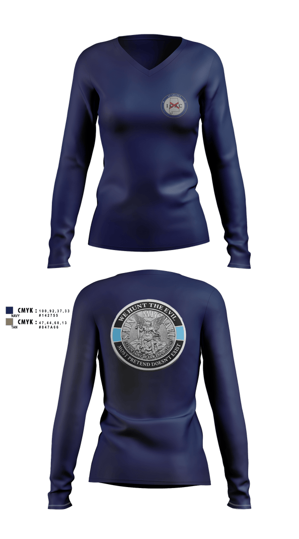 Alabama ICAC 57342857 Women's Long Sleeve V-neck Shirt -9
