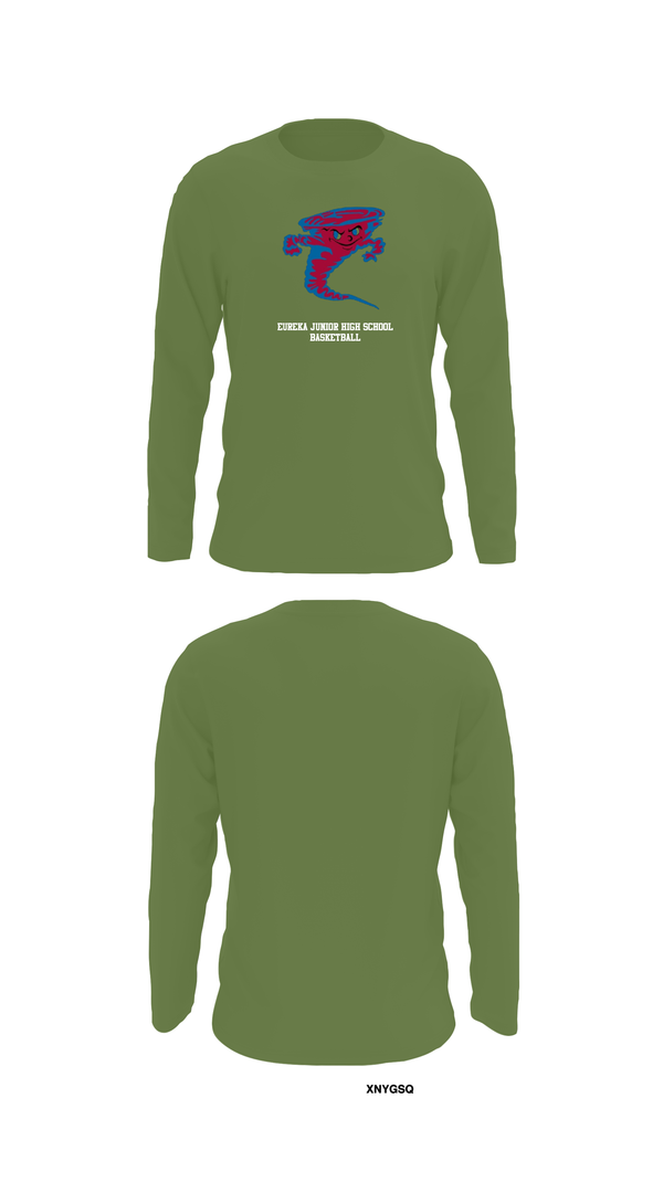 Long Sleeve Performance Shirt, Eureka Junior High School Basketball, Men's Basketball, Teamtime, Team time, sublimation, custom sports apparel, team uniforms, spirit wear, spiritwear, sports uniforms, custom shirts, team store, custom team store, fundraiser sports, apparel fundraiser