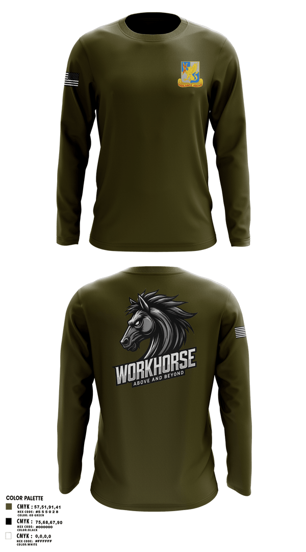 224th MI 54422647 Long Sleeve Performance Shirt - 1