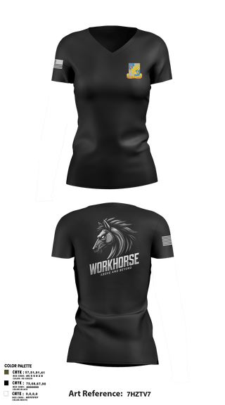 224th MI 54422647 Women's Short Sleeve V-neck Shirt - 2