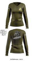 224th MI 54422647 Women's Long Sleeve V-neck Shirt - 1