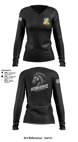 224th MI 54422647 Women's Long Sleeve V-neck Shirt - 2