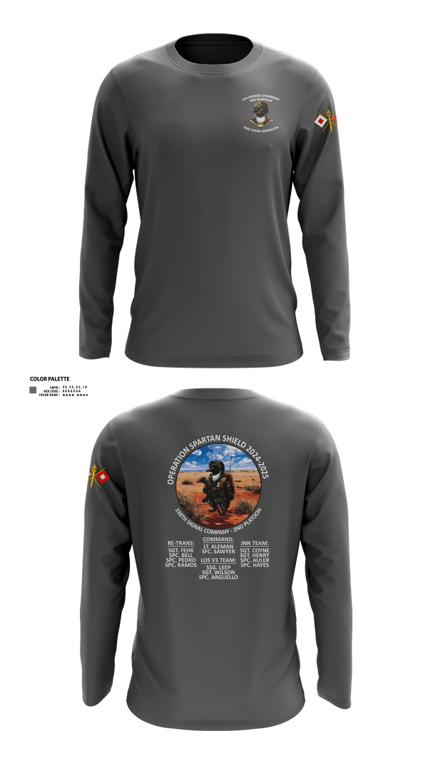 338th Signal Company 46558189 Long Sleeve Performance Shirt - 5