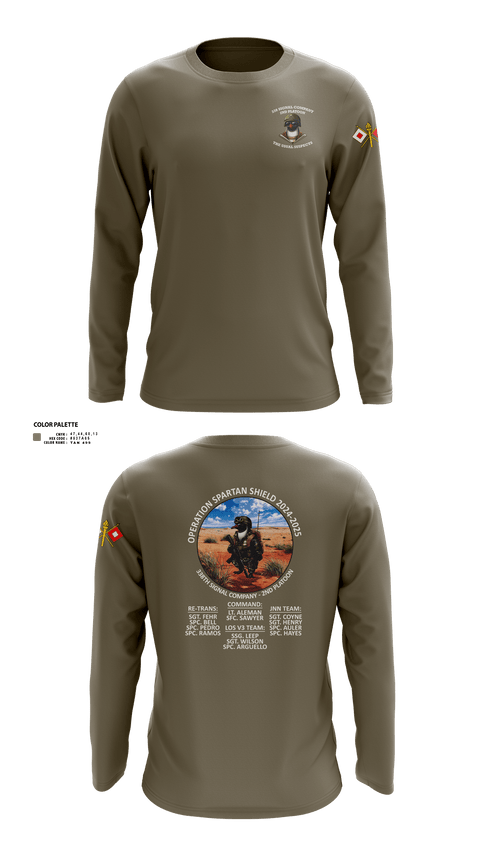 338th Signal Company 46558189 Long Sleeve Performance Shirt -6