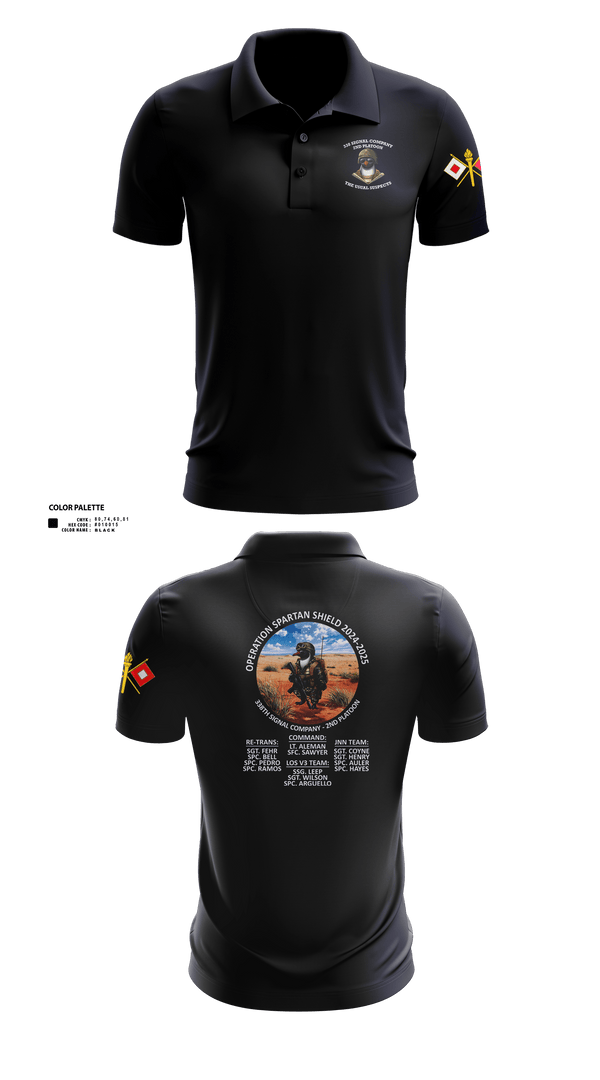 338th Signal Company 46558189 Short Sleeve Performance Polo - 4