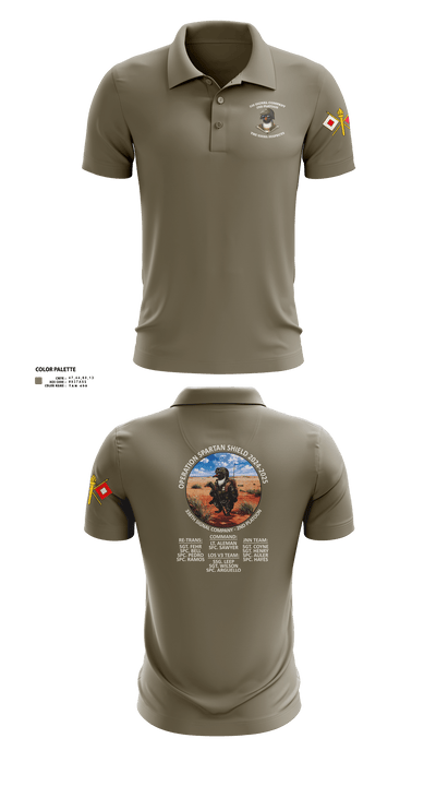 338th Signal Company 46558189 Short Sleeve Performance Polo - 6