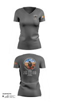 338th Signal Company 46558189 Women's Short Sleeve V-neck Shirt -5