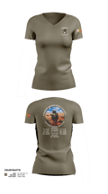 338th Signal Company 46558189 Women's Short Sleeve V-neck Shirt -6
