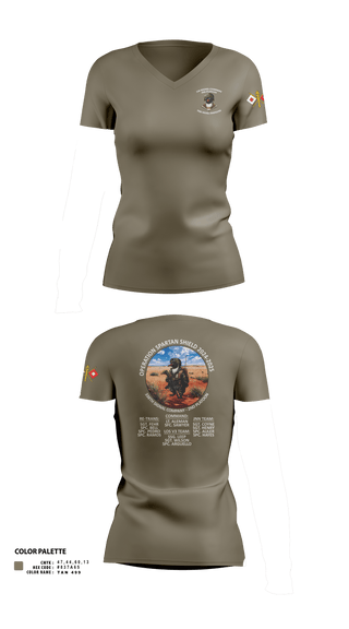 338th Signal Company 46558189 Women's Short Sleeve V-neck Shirt -6