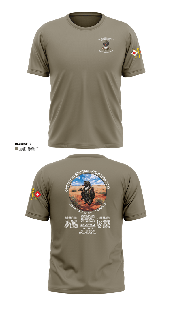 338th Signal Company 46558189 Old School Cotton Feel Shirt -6