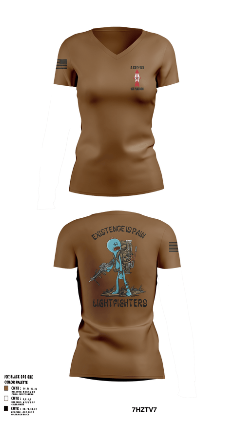 A. Co 1-128 97646593 Women's Short Sleeve V-neck Shirt - 1