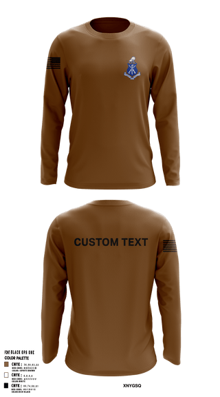 Pershing Rifles Kilo 8 88766737 Long Sleeve Performance Shirt 104