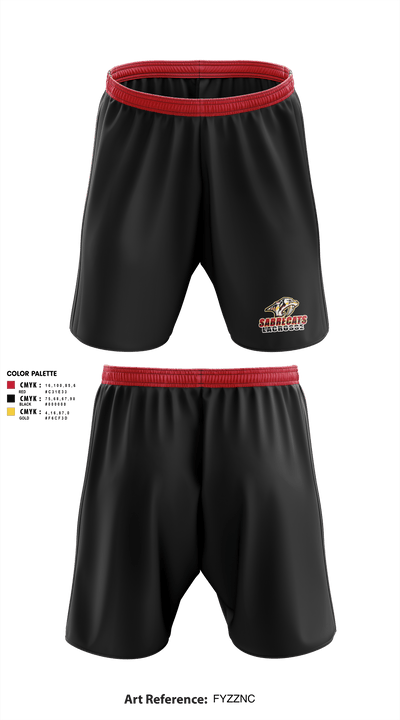 Sabrecats Lacrosse 57576752 Athletic Shorts With Pockets - 1