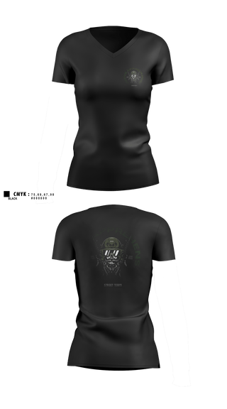 F.A.S.T. 76106673 Women's Short Sleeve V-neck Shirt - 3