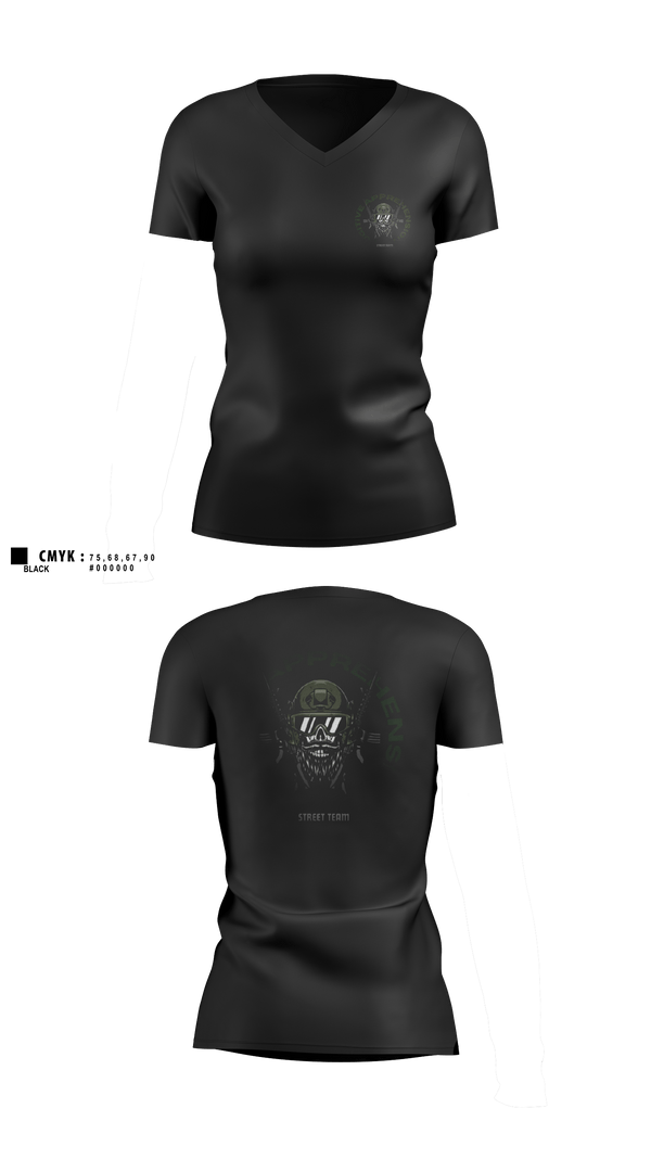 F.A.S.T. 76106673 Women's Short Sleeve V-neck Shirt - 3