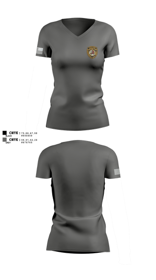 Stafford Police K9 88885313 Women's Short Sleeve V-neck Shirt - 2