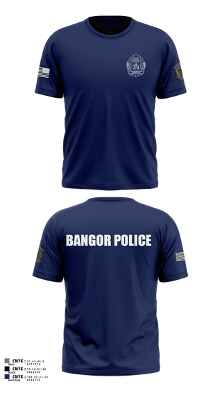 Old School Cotton Feel Shirt, Bangor PD, Police, Teamtime, Team time, sublimation, custom sports apparel, team uniforms, spirit wear, spiritwear, sports uniforms, custom shirts, team store, custom team store, fundraiser sports, apparel fundraiser
