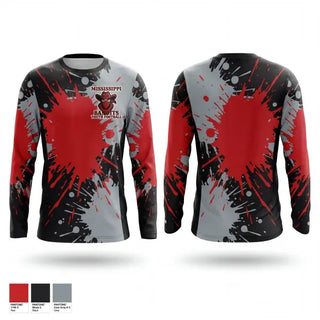 Long Sleeve Performance Shirt, Mississippi Bandits Youth Football and Cheer Team, , Teamtime, Team time, sublimation, custom sports apparel, team uniforms, spirit wear, spiritwear, sports uniforms, custom shirts, team store, custom team store, fundraiser sports, apparel fundraiser