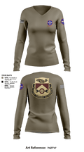 HHC 382nd CSSB 92293561 Women's Long Sleeve V-neck Shirt - 1