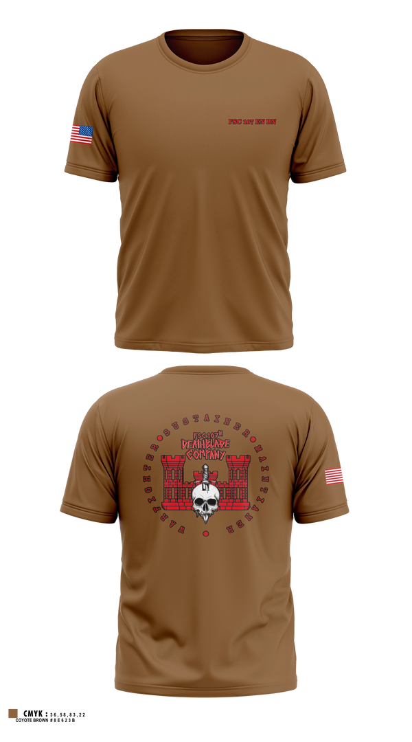 Old School Cotton Feel Shirt, Forward support company 107 engineer battalion, National Guard, Teamtime, Team time, sublimation, custom sports apparel, team uniforms, spirit wear, spiritwear, sports uniforms, custom shirts, team store, custom team store, fundraiser sports, apparel fundraiser
