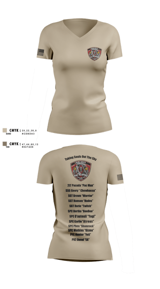 4-3 ADA 25720593 Women's Short Sleeve V-neck Shirt - 4