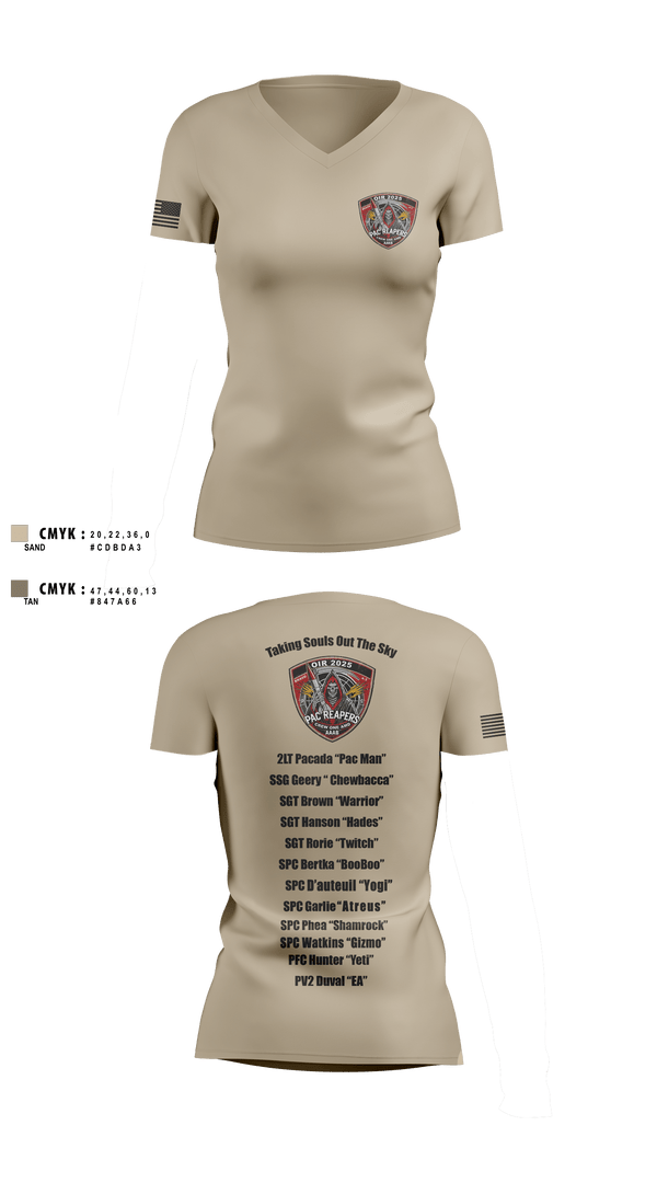4-3 ADA 25720593 Women's Short Sleeve V-neck Shirt - 4
