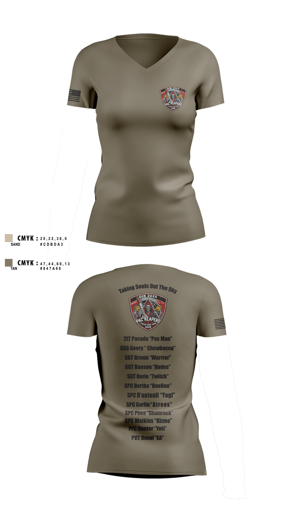4-3 ADA 25720593 Women's Short Sleeve V-neck Shirt - 6