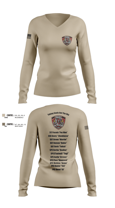 4-3 ADA 25720593 Women's Long Sleeve V-neck Shirt - 4