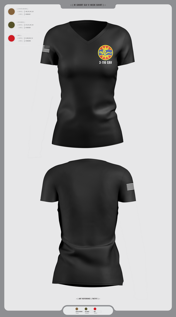 3-116 CAB 96985867 Women's Short Sleeve V-neck Shirt - 17