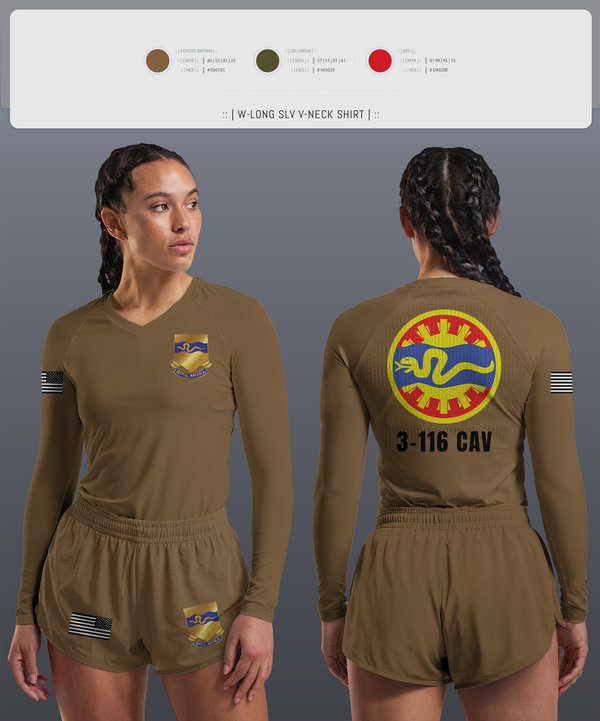 3-116 CAB 96985867 Women's Long Sleeve V-neck Shirt - 12