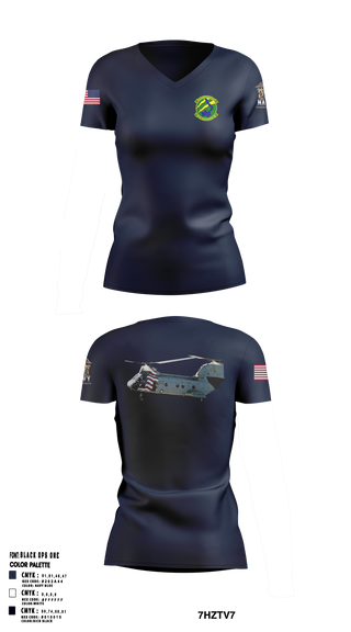 HC-11 "Gunbearers" 37582832 Women's Short Sleeve V-neck Shirt - 1