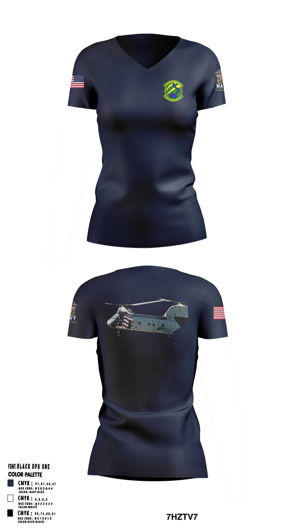 HC-11 "Gunbearers" 37582832 Women's Short Sleeve V-neck Shirt - 1