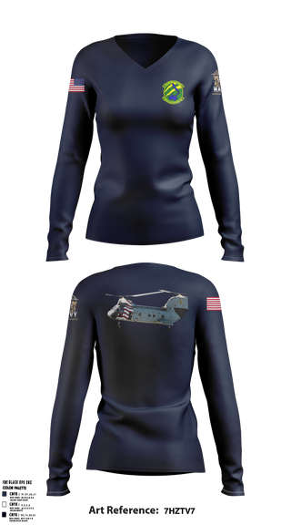 HC-11 "Gunbearers" 37582832 Women's Long Sleeve V-neck Shirt - 1