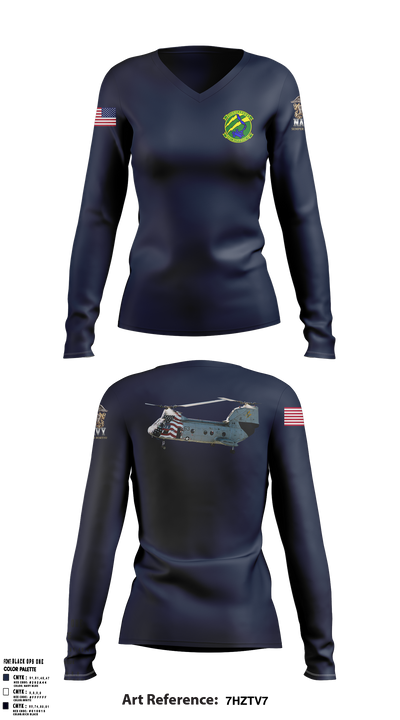 HC-11 "Gunbearers" 37582832 Women's Long Sleeve V-neck Shirt - 1