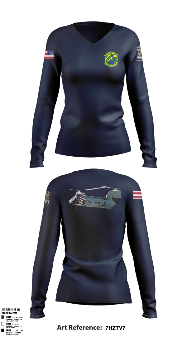 HC-11 "Gunbearers" 37582832 Women's Long Sleeve V-neck Shirt - 1