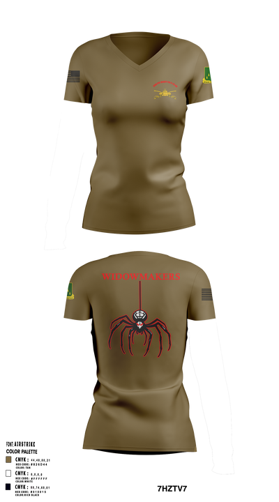 2ND PLT, Beast Company, 4-70th AR 45208943 Women's Short Sleeve V-neck Shirt - 2
