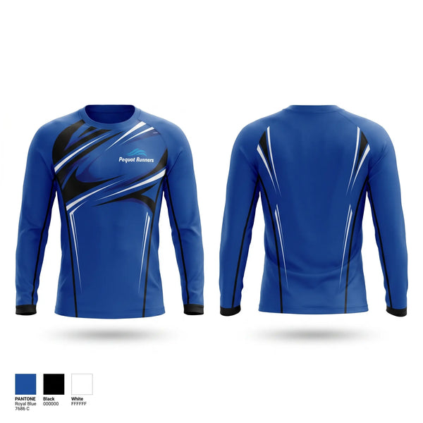 Long Sleeve Performance Shirt, Pequot Running Club, Spirit Store, Teamtime, Team time, sublimation, custom sports apparel, team uniforms, spirit wear, spiritwear, sports uniforms, custom shirts, team store, custom team store, fundraiser sports, apparel fundraiser