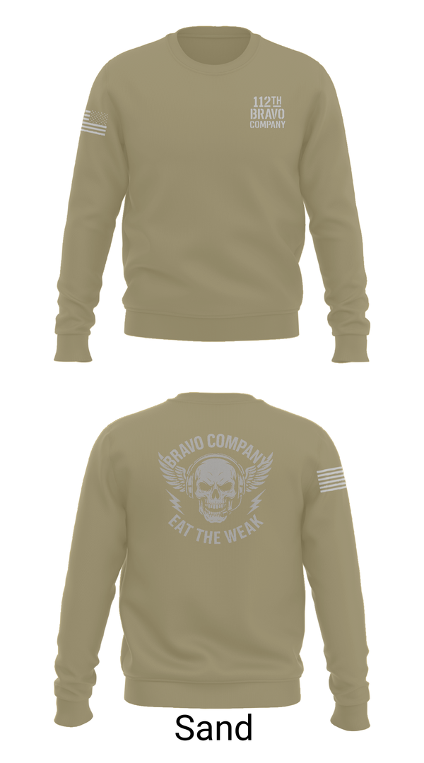 Crew Neck Sweatshirt, 112th Signal Battalion B CO, , Teamtime, Team time, sublimation, custom sports apparel, team uniforms, spirit wear, spiritwear, sports uniforms, custom shirts, team store, custom team store, fundraiser sports, apparel fundraiser