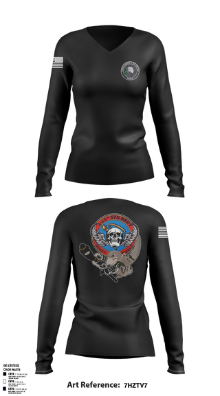 C Co. 2-13th 90946488 Women's Long Sleeve V-neck Shirt - 3