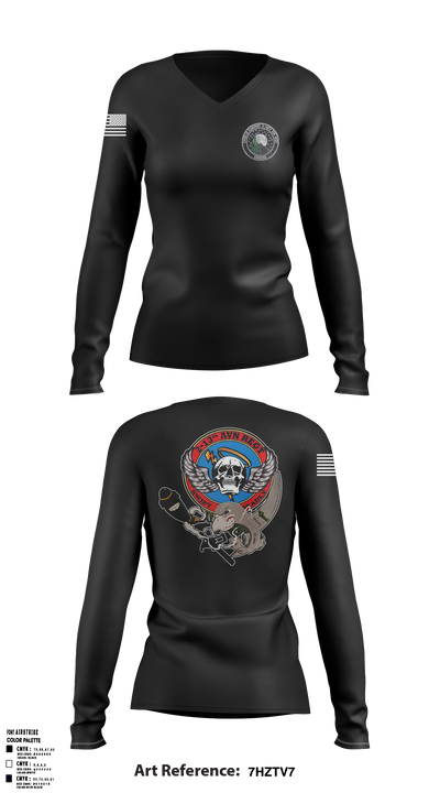 C Co. 2-13th 90946488 Women's Long Sleeve V-neck Shirt - 3