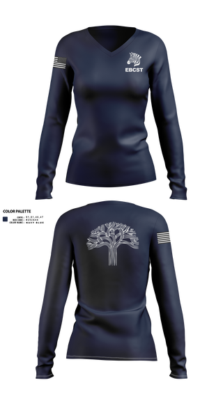 CRIME SUPPRESSION TEAM 46585477 Women's Long Sleeve V-neck Shirt - 10