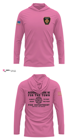Long Sleeve hooded sunshirt, Audubon, Fire Department, Teamtime, Team time, sublimation, custom sports apparel, team uniforms, spirit wear, spiritwear, sports uniforms, custom shirts, team store, custom team store, fundraiser sports, apparel fundraiser
