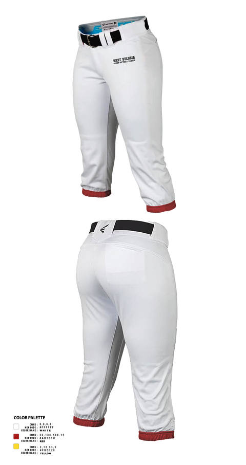 West Volusia Senior Softball League 44766656 Softball Pants - 1