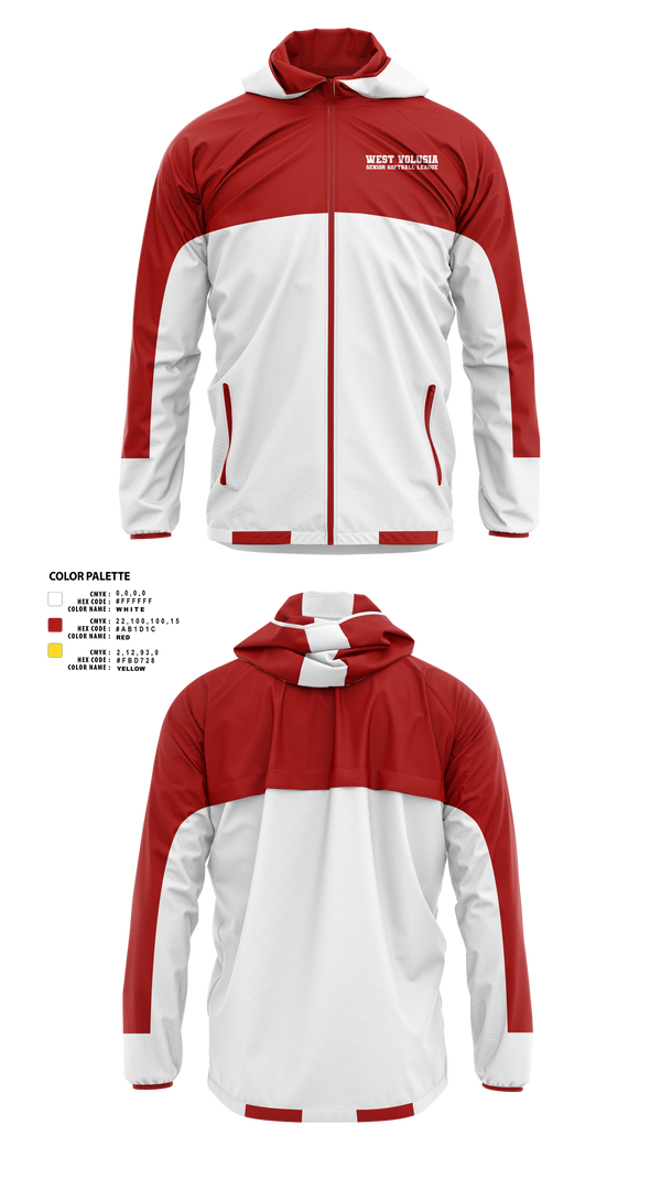 West Volusia Senior Softball League 44766656 Windbreaker - 1