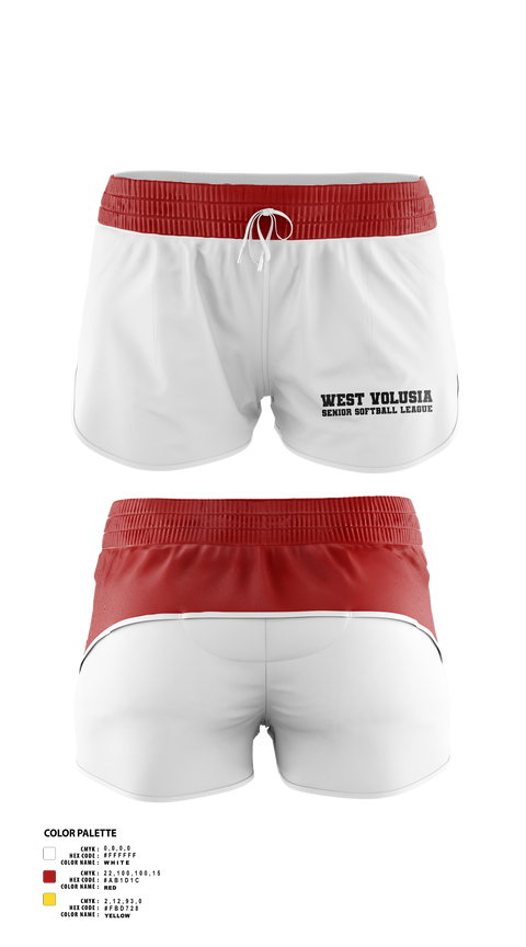 West Volusia Senior Softball League 44766656 Women's Shorts - 1
