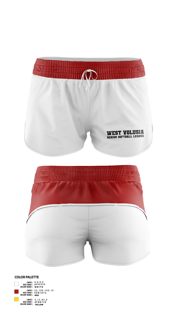 West Volusia Senior Softball League 44766656 Women's Shorts - 1