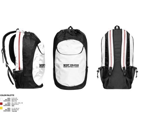 West Volusia Senior Softball League 44766656 Gear Bag - 1